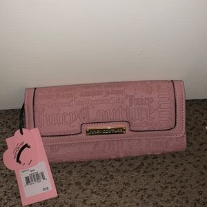 NWT!!! Juicy Couture blush flap clutch wallet!